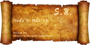 Sváb Márk névjegykártya