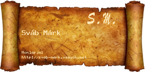 Sváb Márk névjegykártya