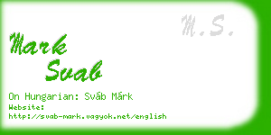 mark svab business card