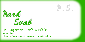 mark svab business card